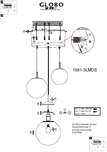 Manuál Globo 1581-3LMDS Svítilna