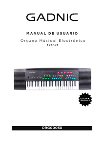 Manual de uso Gadnic ORG00050 Piano digital