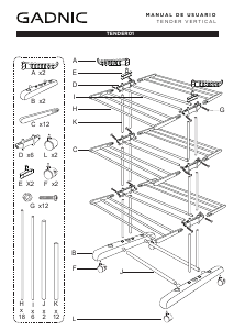 说明书 Gadnic TENDER01 晾衣架