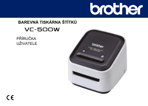 Manuál Brother VC-500W Tiskárna štítků
