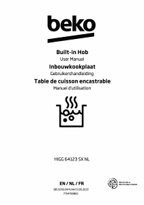 Mode d’emploi BEKO HIGG 64123 SX NL Table de cuisson