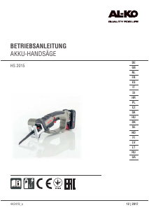 Bruksanvisning AL-KO JS 2015 Bajonettsag