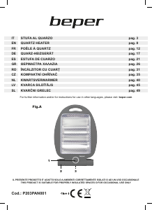 Manual de uso Beper P203PAN001 Calefactor