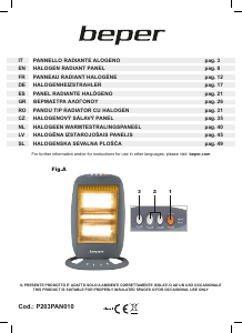 Manual de uso Beper P203PAN010 Calefactor