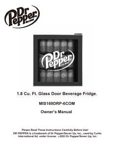 Mode d’emploi Curtis MIS169DRP-6COM Dr Pepper Réfrigérateur