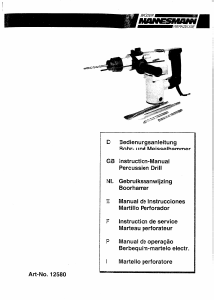 Bedienungsanleitung Brüder Mannesmann 12580 Bohrhammer