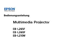 Bedienungsanleitung Epson EB-L260F Projektor