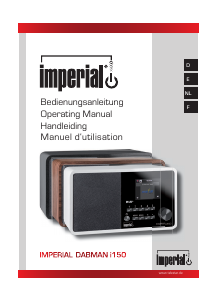 Mode d’emploi Imperial Dabman i150 Radio