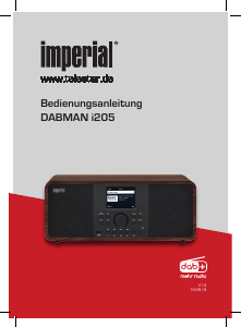 Manual Imperial Dabman i205 Radio