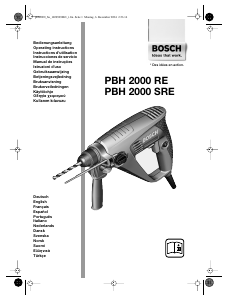 Bedienungsanleitung Bosch PBH 2000 RE Bohrhammer