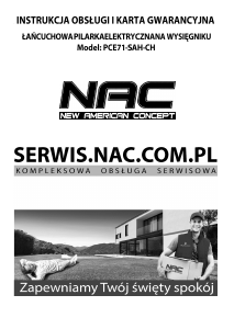 Instrukcja NAC PCE71-SAH-CH Piła łańcuchowa