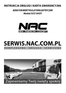 Instrukcja NAC SCE150-DT Wertykulator