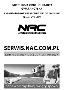 Instrukcja NAC MT-LI-20V Narzędzia wielofunkcyjne