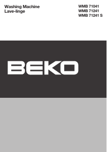 Manual BEKO WMB 71041 Washing Machine