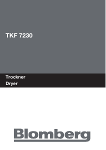 Manual Blomberg TKF 7320 Dryer
