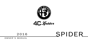 Handleiding Alfa Romeo 4C Spider (2016)