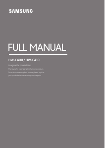 Manual Samsung HW-C400 Sistemul home cinema