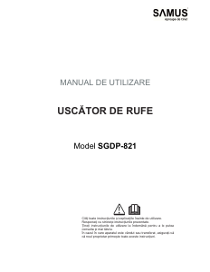 Manual Samus SGDP-821 Uscător