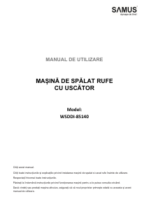 Manual Samus WSDDI-85140 Mașină de spalat cu uscator