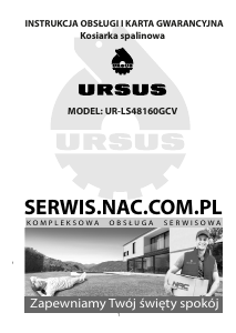 Instrukcja Ursus UR-LS48160GCV Kosiarka