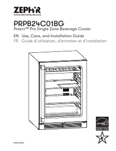 Manual Zephyr PRPB24C01BG Refrigerator