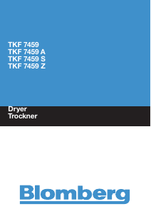 Handleiding Blomberg TKF 7459 Wasdroger