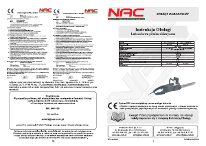 Instrukcja NAC SF7J101-24-FFN Piła łańcuchowa