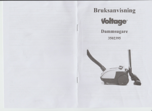 Bruksanvisning Voltage 3502395 Dammsugare