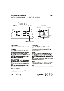 Handleiding Karlsson KA5931 Wekker