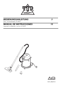 Manual de uso Topcraft NT 05/07 Aspirador