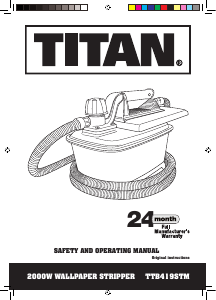 Manual de uso Titan TTB419STM Decapante a vapor para papel pintado