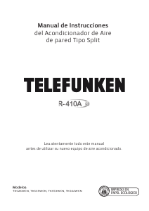 Manual de uso Telefunken TKS26WCN Aire acondicionado