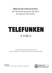 Manual de uso Telefunken TKS62WCN Aire acondicionado