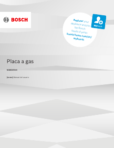 Manual de uso Bosch NGM3450UC Placa