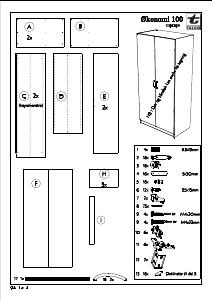 كتيب خزانة ملابس Okonomi (100cm) Talgø