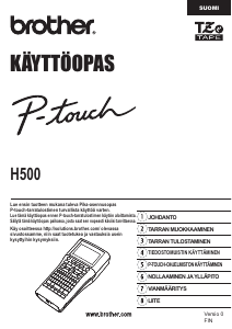 Käyttöohje Brother PT-H500 Tarratulostin