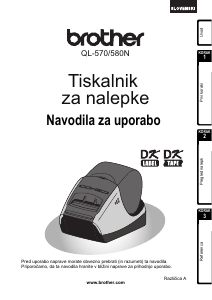Priročnik Brother QL-580N Tiskalnik nalepk