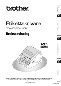 Bruksanvisning Brother TD-4100N Etikettskrivare