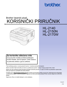 Priručnik Brother HL-2140 Pisač