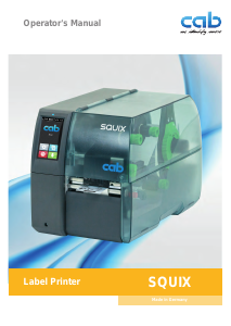 Manual CAB SQUIX Label Printer