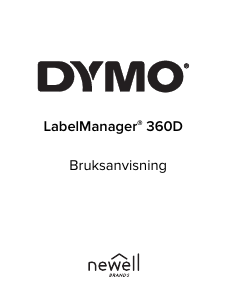 Bruksanvisning Dymo LabelManager 360D Etikettskrivare