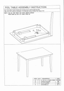 Hướng dẫn sử dụng Talgø Fiol (120x80) Bàn ăn