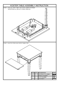 Manual Talgø Koster (80x80) Mesa de jantar