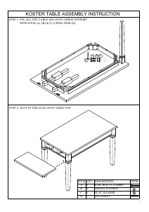 Hướng dẫn sử dụng Talgø Koster (120x80) Bàn ăn