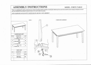 Manual de uso Talgø Porto Mesa de comedor