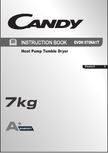 Bedienungsanleitung Candy EVOH 970 NA1T Trockner