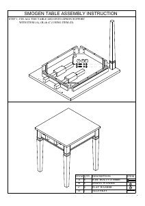 Manual Talgø Smogen (80x80) Mesa de jantar