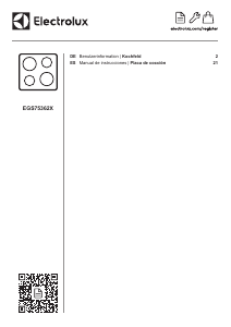 Manual de uso Electrolux EGS75362X Placa