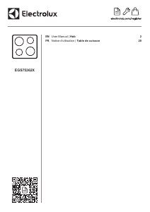 Manual Electrolux EGS75362X Hob