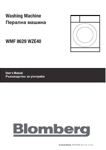 Руководство Blomberg WMF 8629 WZE40 Стиральная машина